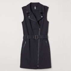 Акція на Сукня коротка літня жіноча H&M 0479549001 32 (155/76А) Чорна від Rozetka
