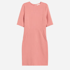 Акція на Сукня коротка осіння жіноча H&M 0429942_тем. рожевий 44 Темно-рожева від Rozetka