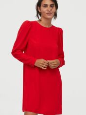 Акція на Сукня коротка осіння жіноча H&M 9156252sm M Яскраво-червона від Rozetka