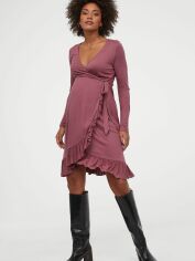 Акція на Сукня коротка осіння жіноча H&M 9472582sm M Темно-рожева від Rozetka