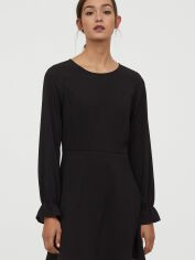 Акція на Сукня коротка осіння жіноча H&M 7818330RP5 34 Чорна від Rozetka