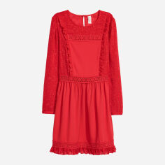Акція на Сукня коротка осіння жіноча H&M 0618895-7 44 Червона (СА2000001567081) від Rozetka