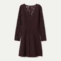 Акція на Сукня коротка осіння жіноча H&M 0664929-8 34 Бордова (СА2000001437230) від Rozetka