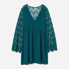 Акція на Сукня коротка осіння жіноча H&M 0802908-0 38 Темно-зелена (СА2000001601419) від Rozetka
