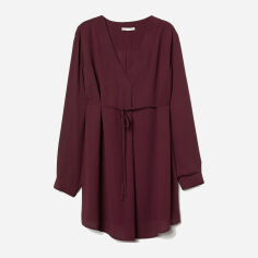 Акція на Сукня коротка осіння жіноча H&M 0680586-8 M Бордова (СА2000001628560) від Rozetka