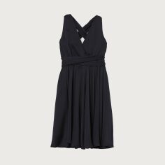 Акція на Сукня коротка осіння жіноча H&M 8107031dm 34 Чорна від Rozetka