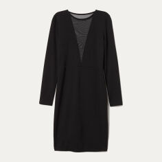 Акція на Сукня коротка осіння жіноча H&M 0672594-8 32 Чорна (СА2000001615911) від Rozetka