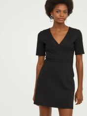 Акція на Сукня коротка осіння жіноча H&M 0672899-8 44 Чорна (СА2000001627761) від Rozetka