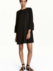 Акція на Сукня коротка осіння жіноча H&M 07-0439631-001 34 Чорна (СА2000001851609) від Rozetka