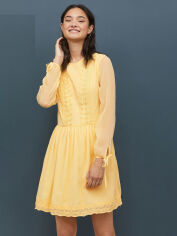Акція на Сукня коротка осіння жіноча H&M 0705955-0 40 Жовта (СА2000001851807) від Rozetka