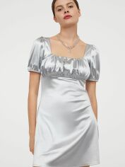 Акція на Сукня коротка осіння жіноча H&M 060943347_silver M Срібляста (6666000150189_LD2000001107188_KAY2000001107188) від Rozetka