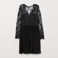Акція на Сукня вечірня коротка літня жіноча H&M 0691566 36 Чорна (LD2000000754703_KAY2000000754703) від Rozetka