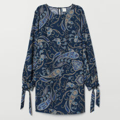 Акція на Сукня коротка осіння жіноча H&M 09-0685417-001 36 Синя (СА2000001868928) від Rozetka