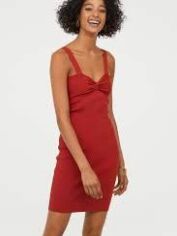 Акція на Сукня коротка осіння жіноча H&M 0755869-0 44 Цегляна (СА2000001586587) від Rozetka