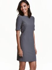 Акція на Сукня коротка осіння жіноча H&M 0429942_сер_04 34 Сіра від Rozetka