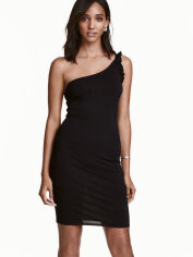 Акція на Сукня коротка осіння жіноча H&M 0430201_чорний M Чорна від Rozetka