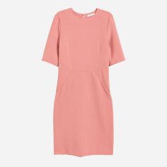 Акція на Сукня коротка осіння жіноча H&M 0429942_тем. рожевий 42 Темно-Рожева від Rozetka