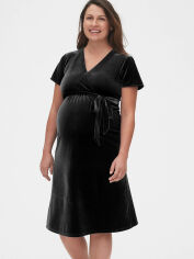 Акция на Сукня на запах для вагітних міді жіноча Gap 296703801 S Чорна от Rozetka