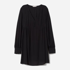 Акція на Сукня коротка осіння жіноча H&M 0696801-9 M Чорна (СА2000001549773) від Rozetka