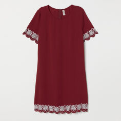 Акція на Сукня коротка осіння жіноча H&M 0636148-8 40 Бордова (СА2000001872604) від Rozetka