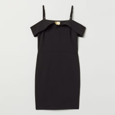 Акція на Сукня коротка осіння жіноча H&M 0663579-8 38 Чорна (СА2000001283356) від Rozetka