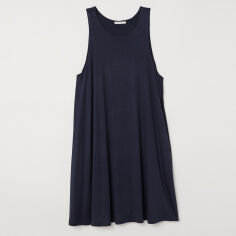 Акція на Сукня коротка осіння жіноча H&M 0629381_тем. синій_01 XS Темно-синя від Rozetka