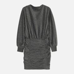 Акція на Сукня коротка осіння жіноча H&M 0954949_черн.срібло S Чорна від Rozetka