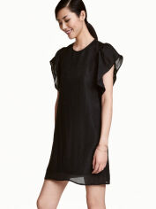 Акція на Сукня коротка жіноча H&M 0462887_блиск 38 Чорна від Rozetka