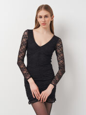 Акція на Сукня коротка осіння жіноча H&M 0919040 XS Чорна від Rozetka