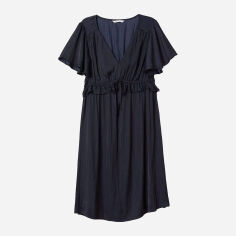 Акция на Сукня для вагітних міні літня жіноча H&M 6404188log XS Темно-синя от Rozetka