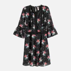 Акція на Сукня коротка літня жіноча H&M 5364757Abar 36 Чорна від Rozetka