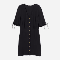 Акція на Сукня коротка літня жіноча H&M 7334199RP2 34 Чорна від Rozetka