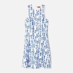Акція на Сукня міні літня жіноча H&M 1811-622026 32 Біла з синім від Rozetka