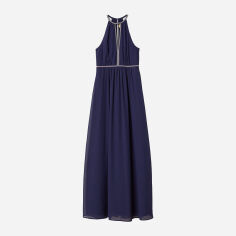 Акция на Сукня вечірня міді літня жіноча H&M XAZ181079UPQD 34 Синя з сріблястим от Rozetka