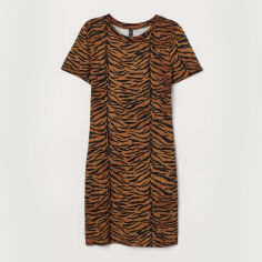 Акция на Сукня-футболка міні літня жіноча H&M 112-681176 32 Леопардова от Rozetka