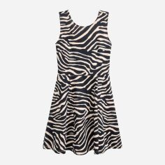 Акція на Сукня коротка літня жіноча H&M 5105385bar S Бежева з чорним від Rozetka