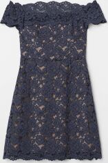 Акція на Сукня коротка осіння жіноча H&M XAZ134085QHLR 36 Темно-синя від Rozetka