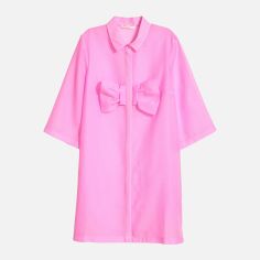 Акция на Сукня-сорочка міні літня жіноча H&M 5904496bar 36 Яскраво-рожева от Rozetka