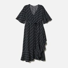 Акція на Сукня на запах для вагітних міді літня жіноча H&M 6492747log XS Чорна від Rozetka