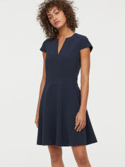 Акція на Сукня коротка літня жіноча H&M 0706365-9 44 Темно-синя (СА2000001895092) від Rozetka