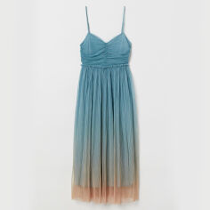 Акція на Сукня міді літня жіноча H&M 0772727001 34 (160/80А) Бірюзова від Rozetka