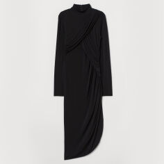 Акція на Плаття міді осіннє жіноче H&M 0952937002 XL (175/116А) Чорне від Rozetka