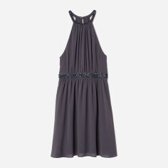 Акція на Сукня коротка літня жіноча H&M 0634153 36 Темно-сіра від Rozetka