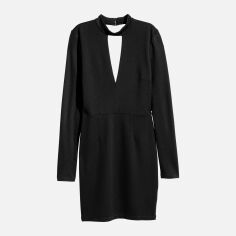 Акція на Сукня коротка жіноча H&M 0589836-01 36 Чорна від Rozetka