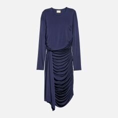 Акція на Сукня міді жіноча H&M 0600791 36 Темно-синя від Rozetka