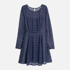 Акція на Сукня коротка жіноча H&M 0580055 36 Темно-синя від Rozetka