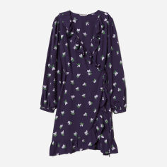 Акція на Сукня на запах коротка жіноча H&M 0700791 36 Темно-синя від Rozetka