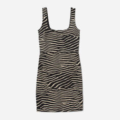 Акція на Сукня коротка літня жіноча H&M 0803378 M Коричнева від Rozetka