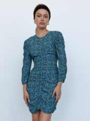 Акция на Сукня міні осіння жіноча Zara 9006-162-330 XS Бірюзова от Rozetka