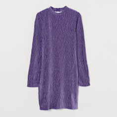 Акція на Сукня коротка осіння жіноча H&M 9025092bar XS Фіолетова від Rozetka
